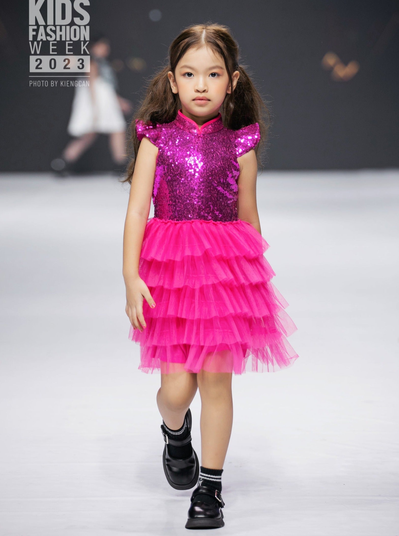Limited Edition - Kid's Sequins Tulle Qipao