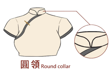 Round qipao collar