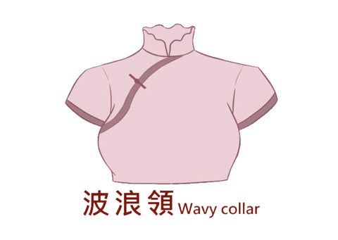 Wavy collar qipao