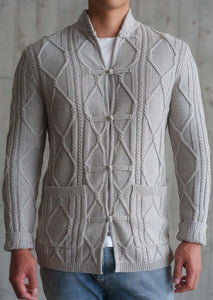 Cable Knit Tang Jacket (Light Grey)